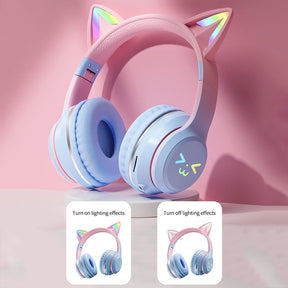 RGB Cat Ear Bluetooth Earphones