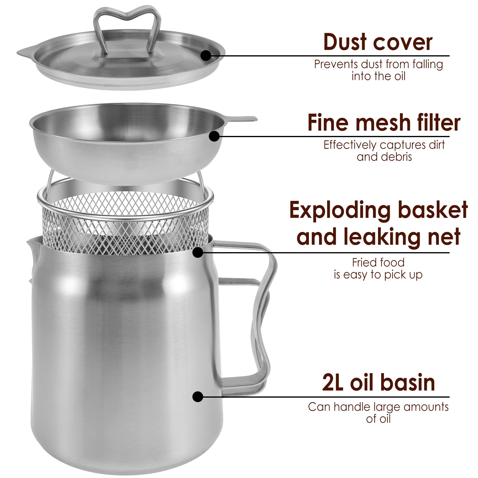 Stainless Steel Oil Strainer Pot