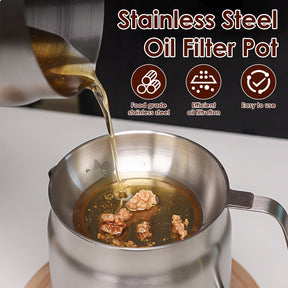 Stainless Steel Oil Strainer Pot